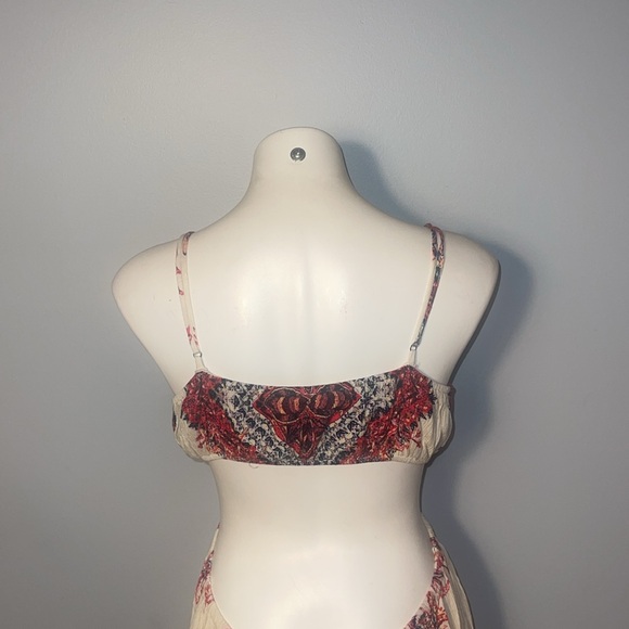 Free People Bella Floral Printed Jumpsuit Cutout Size Medium - Picture 8 of 13